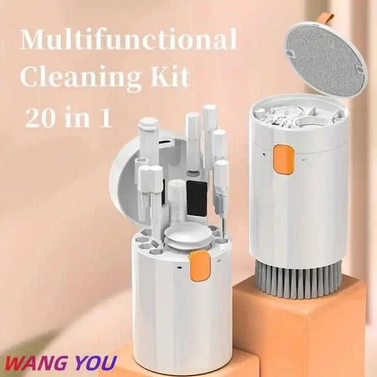 20-in-1 Cleaner Kit Computer Keyboard Brush Earphones Cleaning Pen Screen Cleaning Spray Bottle Set Cleaning Tools Keycap Puller