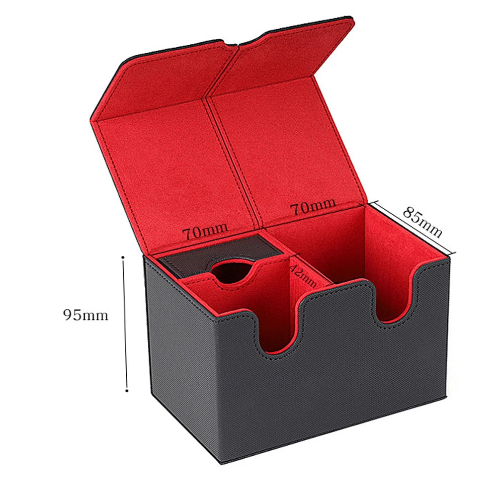 Card Case Card Box Magic TCG Mid Large Deck Case Solid Color Storage Box Top Side-Loading  Toy Game Collection Cards