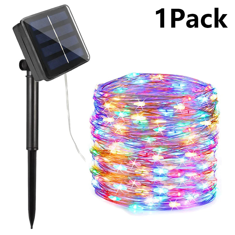 7M/12M/22/32M Solar Led Fairy Light Outdoor Festoon Led Waterproof Garland String Lights Christmas Party Garden Solar Lamp Decor