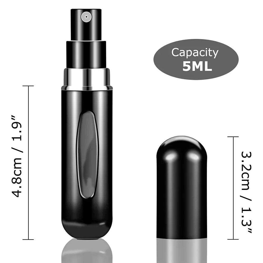 3PCS 5ml Portable Mini Refillable Perfume Bottle Spray Scent Pump Empty Cosmetic Container Atomizer Bottle for Travel