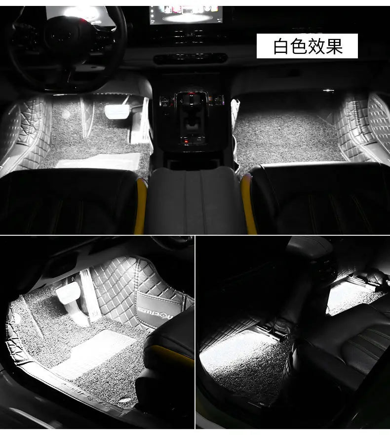 Car Foot Ambient Light RGB Led Lamp Usb For Chevrolet Avalanche 1500 Camaro Cruze Cobalt Wireless Remote APP Control Accessories