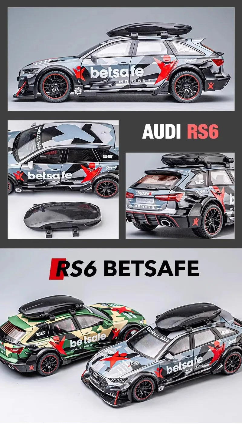 1:24 RS6 Racing Die-Cast Alloy Model Car - Stylish Collector's Item, Perfect Gift for Boyfriend, Display-worthy Collectible