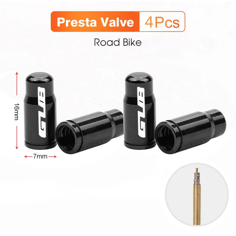 2pcs GUB Aluminum CNC Bicycle Tire Valve Cap MTB Road Bike Tube Tyre Gas Nozzle Cover for AV FV Schrader Presta Valve Dustproof