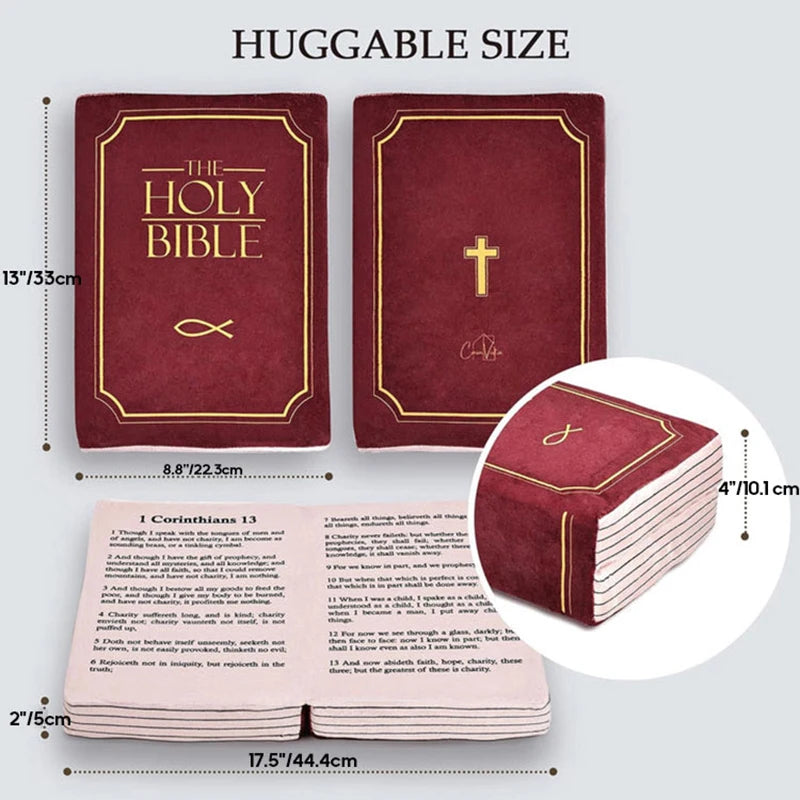 Best Christian Gifts Stuffed Memory Sponge Bible Pillow Plush Toys 1 Corinthians 13 Bible Pillow Toy with for Kids children