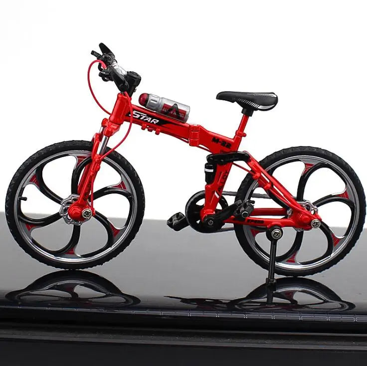 1:10 Mini Finger Mountain Alloy Bicycle Diecast Model Metal Bike Racing Toy Bend Road Simulation Collection Toys for Childrens