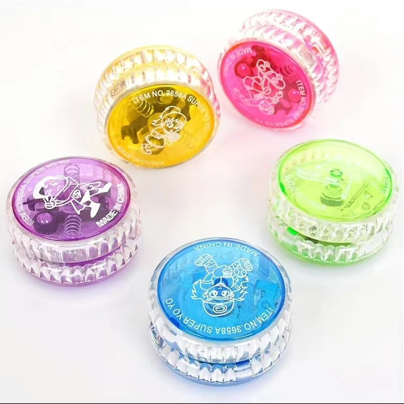 3Pcs Luminous Yo-yo Ball Pull Line Yoyo Ball for Kids Light Up the Fun Brighten Up Child's Playtime Children's Toys Random Color