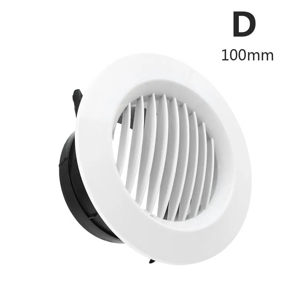 Adjustable Air Ventilation Cover Round Ducting Ceiling Wall Hole Abs Air Vent Grille Louver Kitchen Bath Air Outlet Fresh System