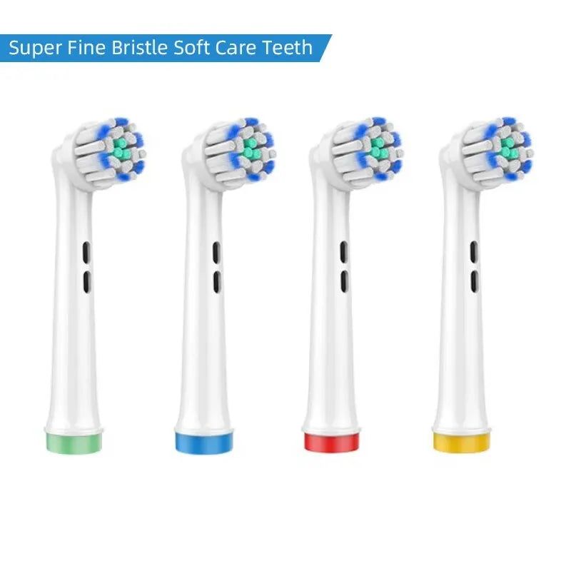 4PCS Dupont Bristle Electric Toothbrush Heads Whiten Teeth/Daily Clean/Precison Cleaning/Soft Care Teeth Function For Oral B