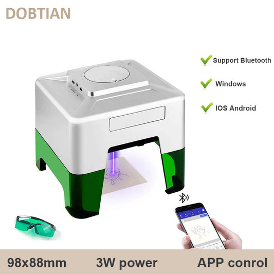 3000mw CNC Laser Engraver Mini Laser Engraving Machine Support PC and Mobile Control Logo Printer Mark DIY Engraver