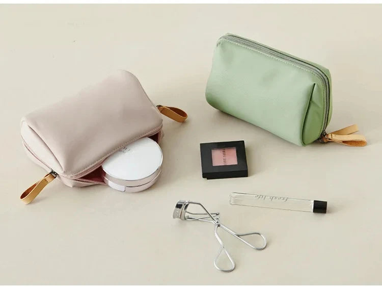 2024 New Women Cosmetic Bag Solid Color Korean Style Makeup Bag Pouch Toiletry Bag Waterproof Makeup Organizer Case Luxury Bag