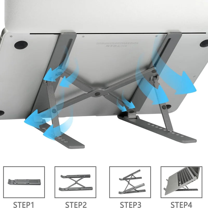 18" Laptop Stand Aluminum Alloy Cooling Stand Portable Folding Lifting Display Bracket Simple and Practical Laptop Stand Support