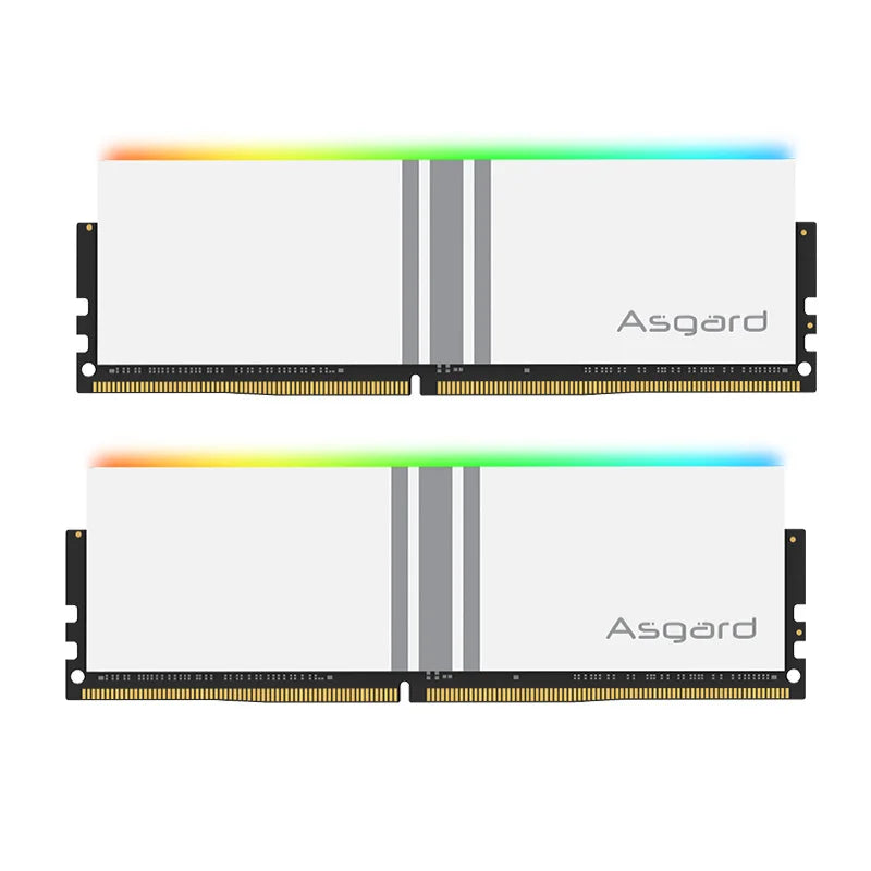 Asgard  Valkyrie  Memory DDR4 RAM PC 8GBX2 16GB 32GB 3200MHz 3600MHz RGB RAM White heatsink OC Performance for Desktop