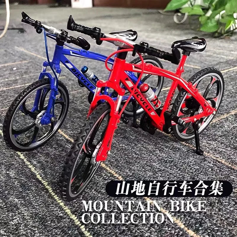 1:10 Mini Finger Mountain Alloy Bicycle Diecast Model Metal Bike Racing Toy Bend Road Simulation Collection Toys for Childrens