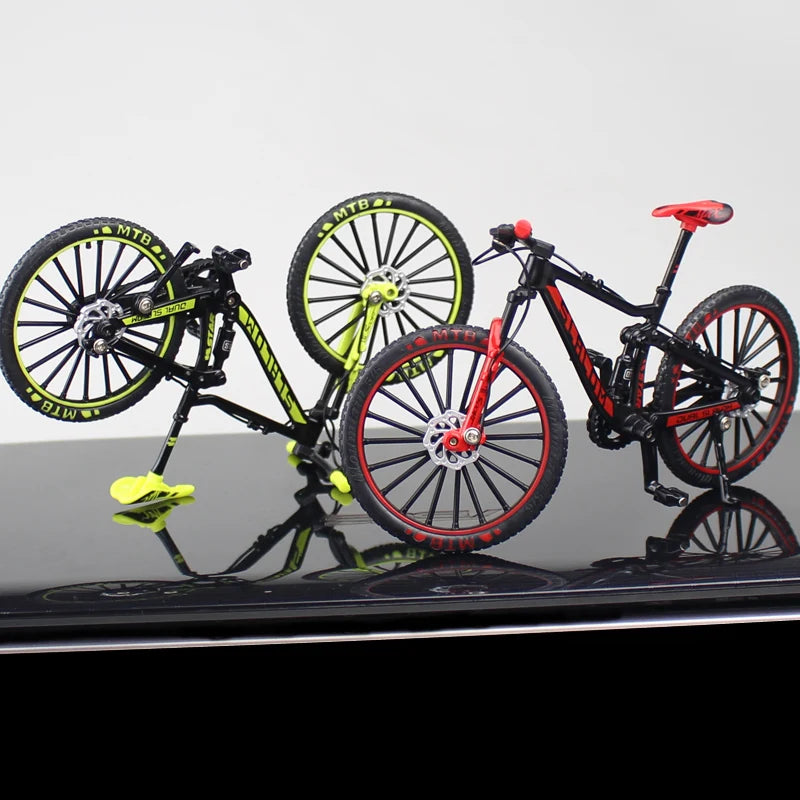 1:10 Mini Finger Mountain Alloy Bicycle Diecast Model Metal Bike Racing Toy Bend Road Simulation Collection Toys for Childrens