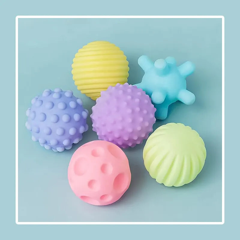 6 PCS Baby Toys Sensory Balls For Children Textured Hand Touch Ball Soft Massage Ball Infant Rattle Senses Toys