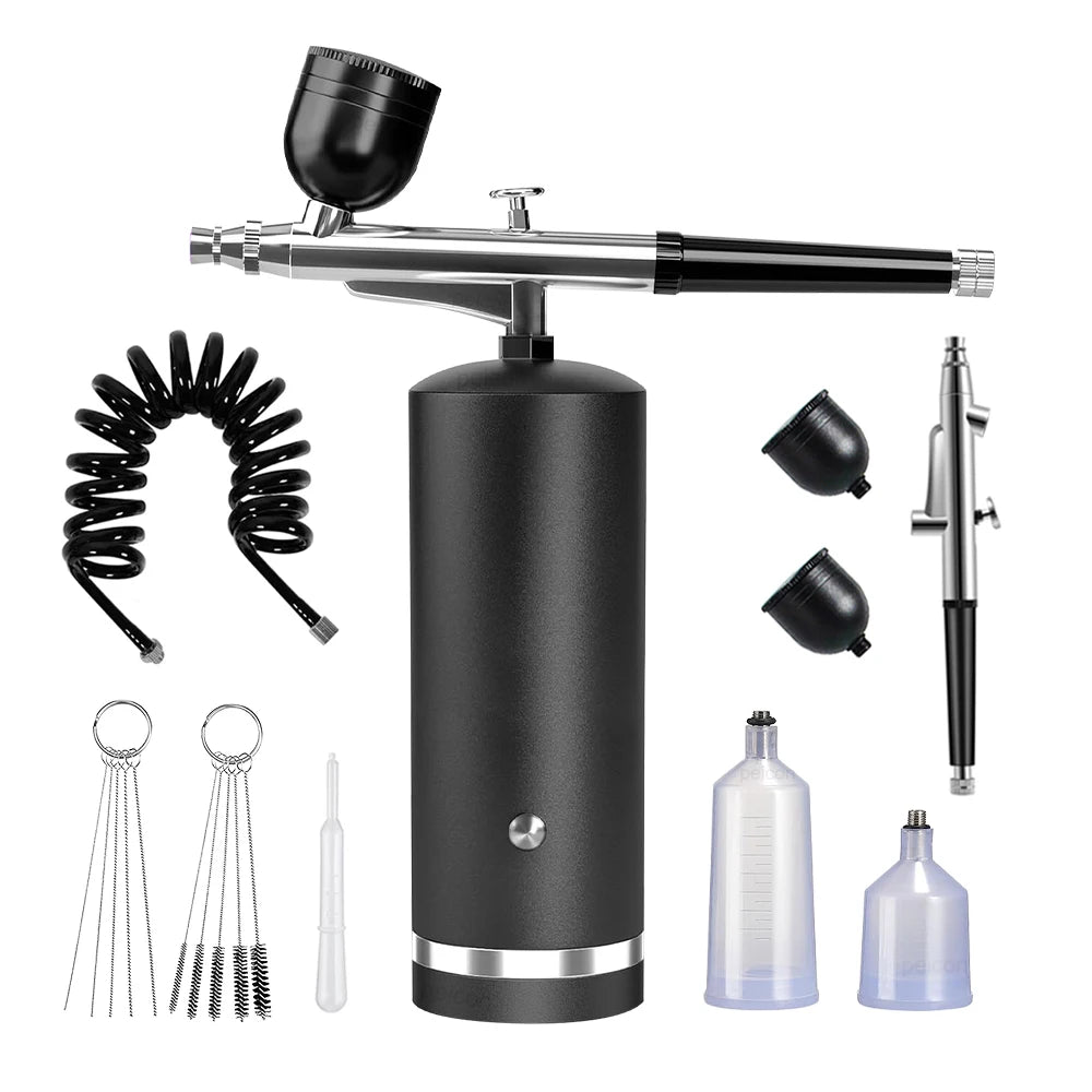 Airbrush Nail Portable Mini Air Brush With Compressor Kit for Nails Art Manicure Craft Pastry Cake Painting Nano Sprayer Gun