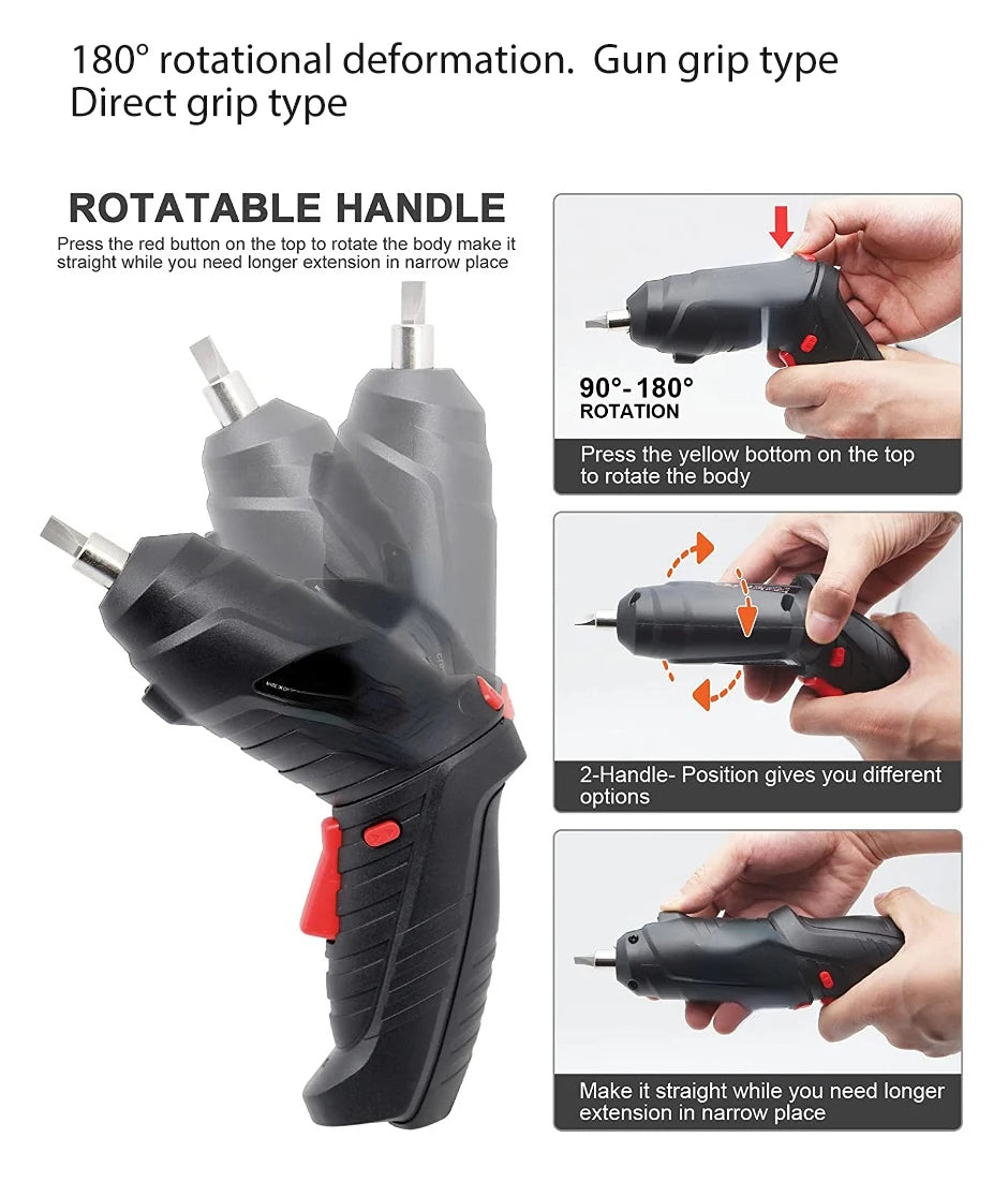 3.6v Power Tools Household Maintenance Repair 500mAh Lithium Battery Mini Household Electric Drill Rotated Cordless Screwdriver