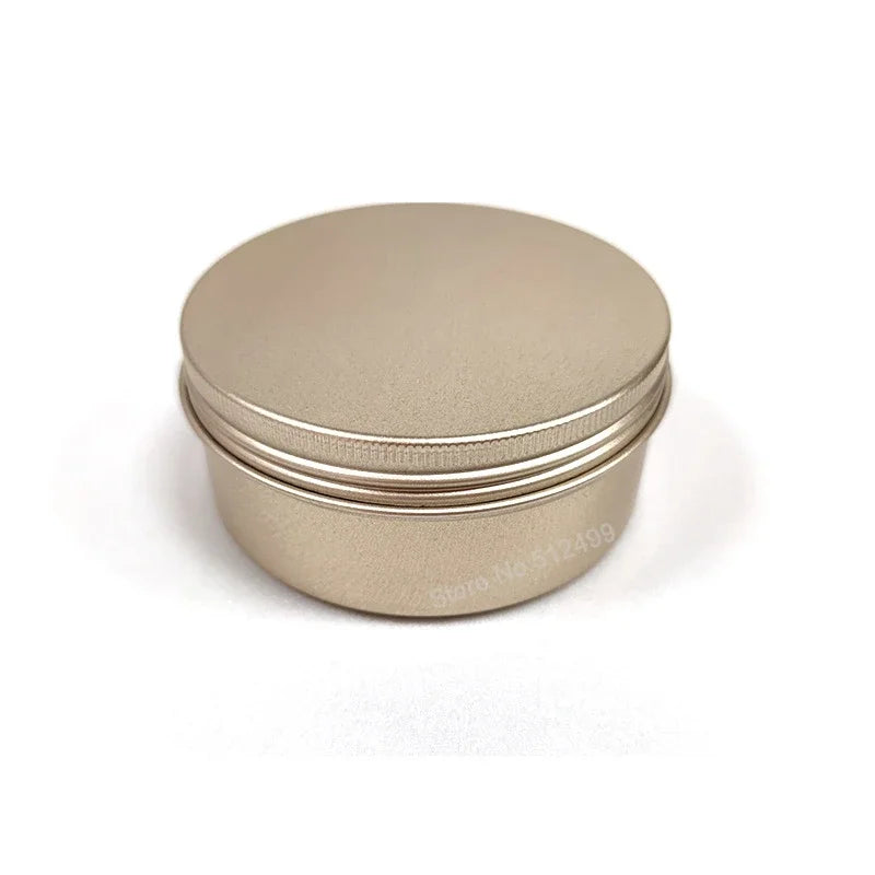 5g60g Metal Round Cosmetic Tins Aluminum Empty Candles Cans Storage Jars with Screw Lids for Lip Balm Salve Spices Alluvial Gold