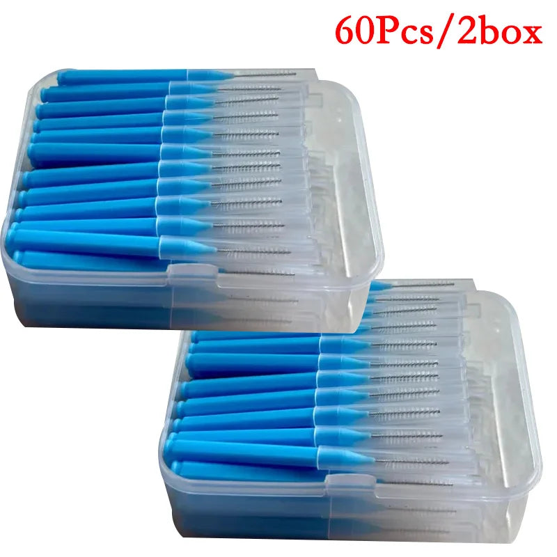 30/60/120Pcs Interdental Brushes Health Care Tooth Escova Interdental Cleaners Orthodontic Dental Teeth Brush Oral Hygiene Tool