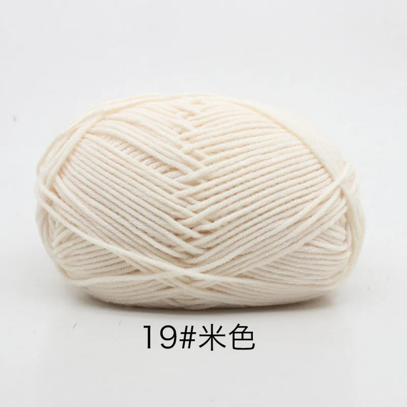 40-50g/Set 4ply Milk Cotton Knitting Yarn Needlework Dyed Lanas For Crochet Craft Sweater Hat Dolls At Low Price