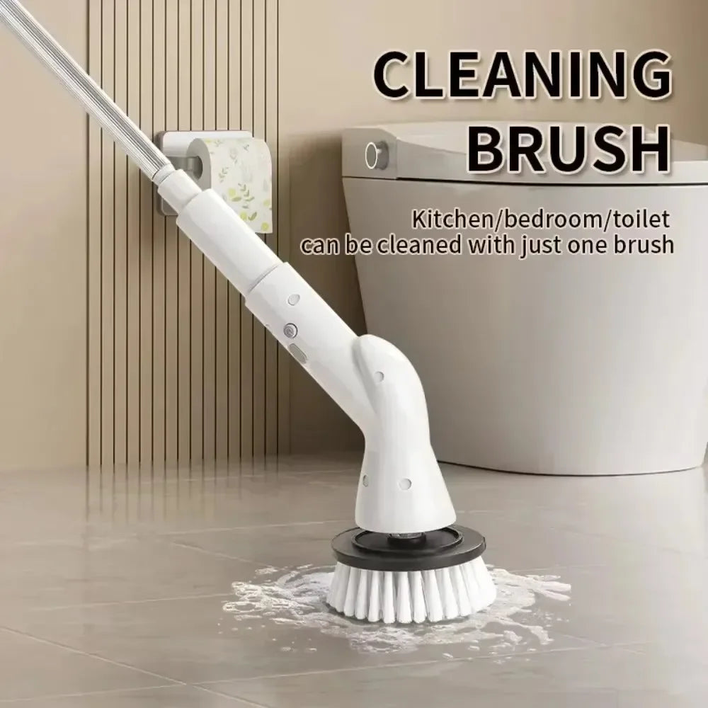 6 in 1 Electric Cleaning Brush Cordless Electric Spin Cleaning Scrubber Shower Cleaning Brush Kitchen Bathroom Cleaning