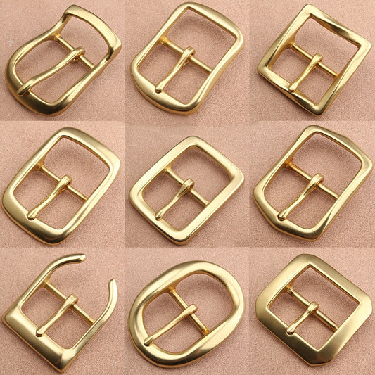 1pcs Solid  Brass 40mm Belt Buckle End Heel Bar Buckle Single Pin Heavy-duty for Leather Craft Strap Webbing Dog Collar Quality