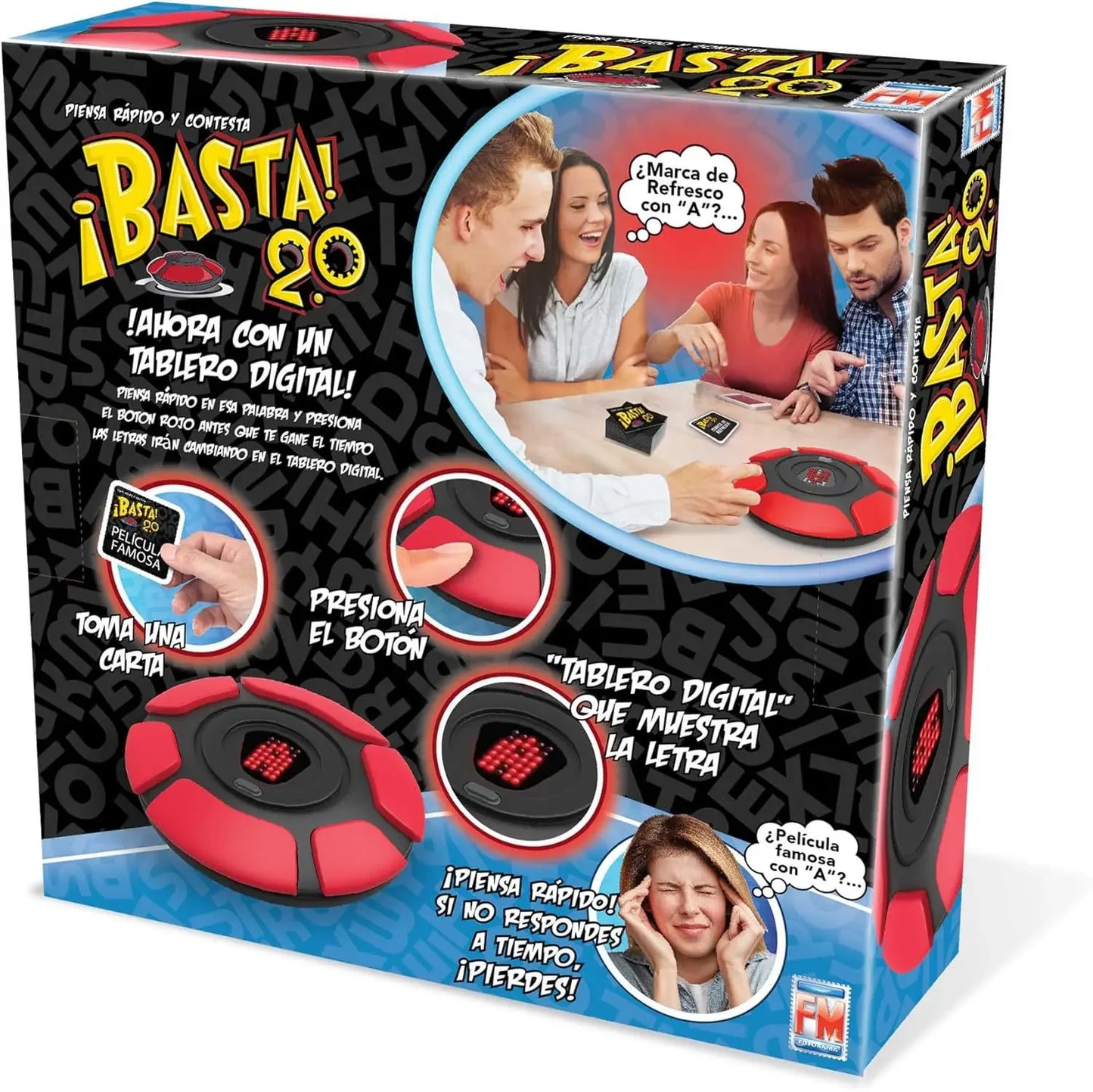 Basta2.0 Children's Educational Board game Spanish Crazy Alphabet Parent-child Interactive Turntable Toy Family game (en inglés)