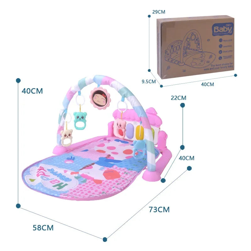 Baby Gymnastic Rack Music Harmonium Toys 0-36 Months Newborn Baby Piano Game Mat Harmonium