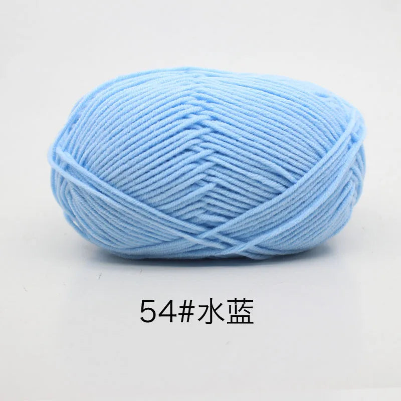 40-50g/Set 4ply Milk Cotton Knitting Yarn Needlework Dyed Lanas For Crochet Craft Sweater Hat Dolls At Low Price