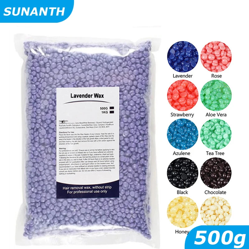 500g/200g/50g Hair Removal Wax Beans for Body Hair Removal Depilatory Wax Heater Removal Hot Film Depilatory Beans Beads