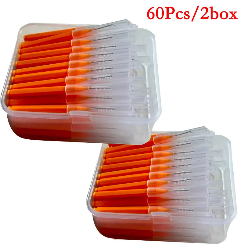 30/60/120Pcs Interdental Brushes Health Care Tooth Escova Interdental Cleaners Orthodontic Dental Teeth Brush Oral Hygiene Tool