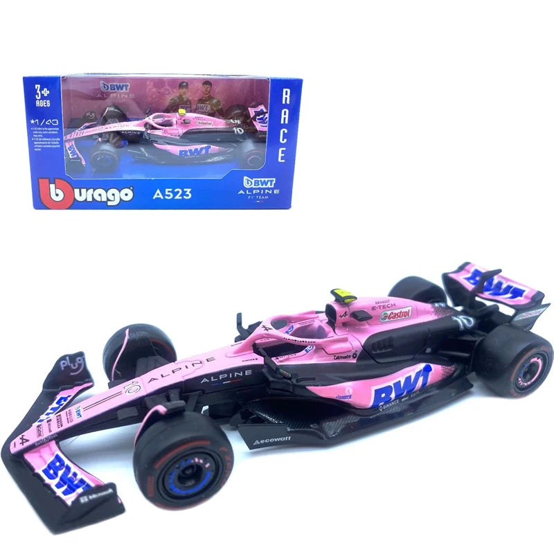 Bburago 1:43 Aston Martin AMR23 Mercedes W14 Red Bull RB19 Miami GP Ferrari SF23 Alpine A523 F1 Model Formula Car Static Racing