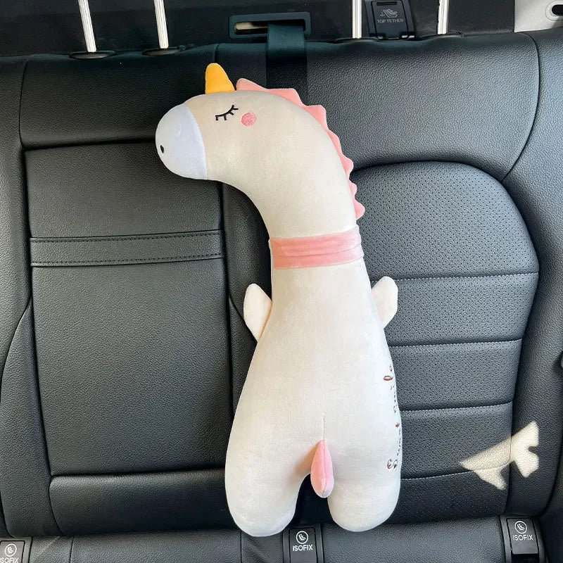 Car Safety Belt Cover Baby Seat Belt Protector Neck Cushion Sleeping Head Support Unicorn Cute Pillow Belt for Children Girl Boy