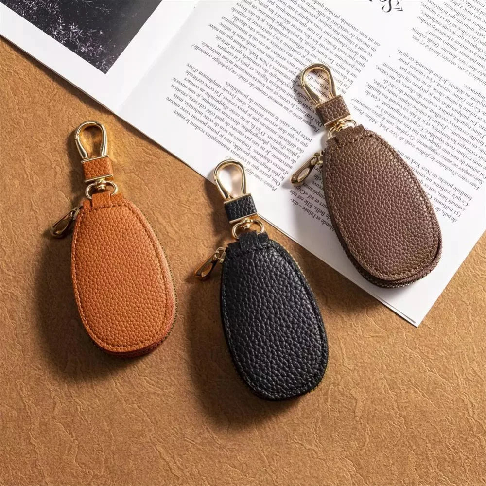 1Pc Car Key Wallets Women Couples Zipper Door Keys Storage Mini Portable Multi-function Simple Solid Protection Classic Unisex