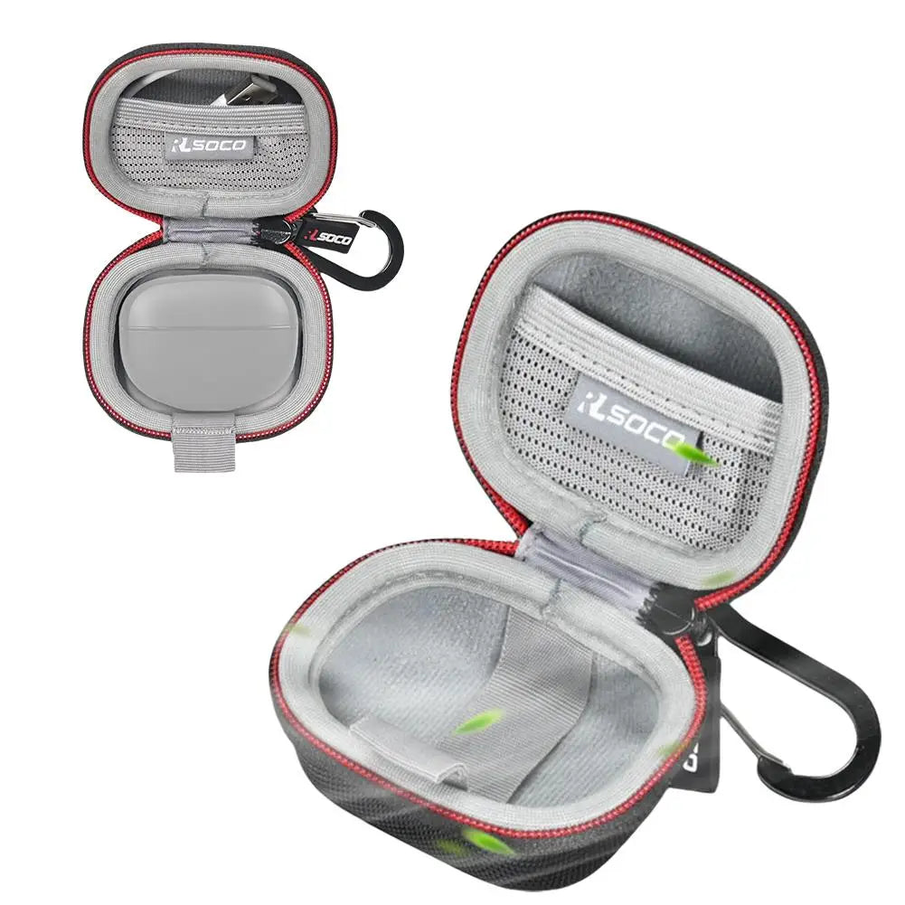 Carrying Case Portable Storage Bag Organizer for Bose Ultra Open Earbuds USB Cable Pocket Accessory Impact Resistant Travel