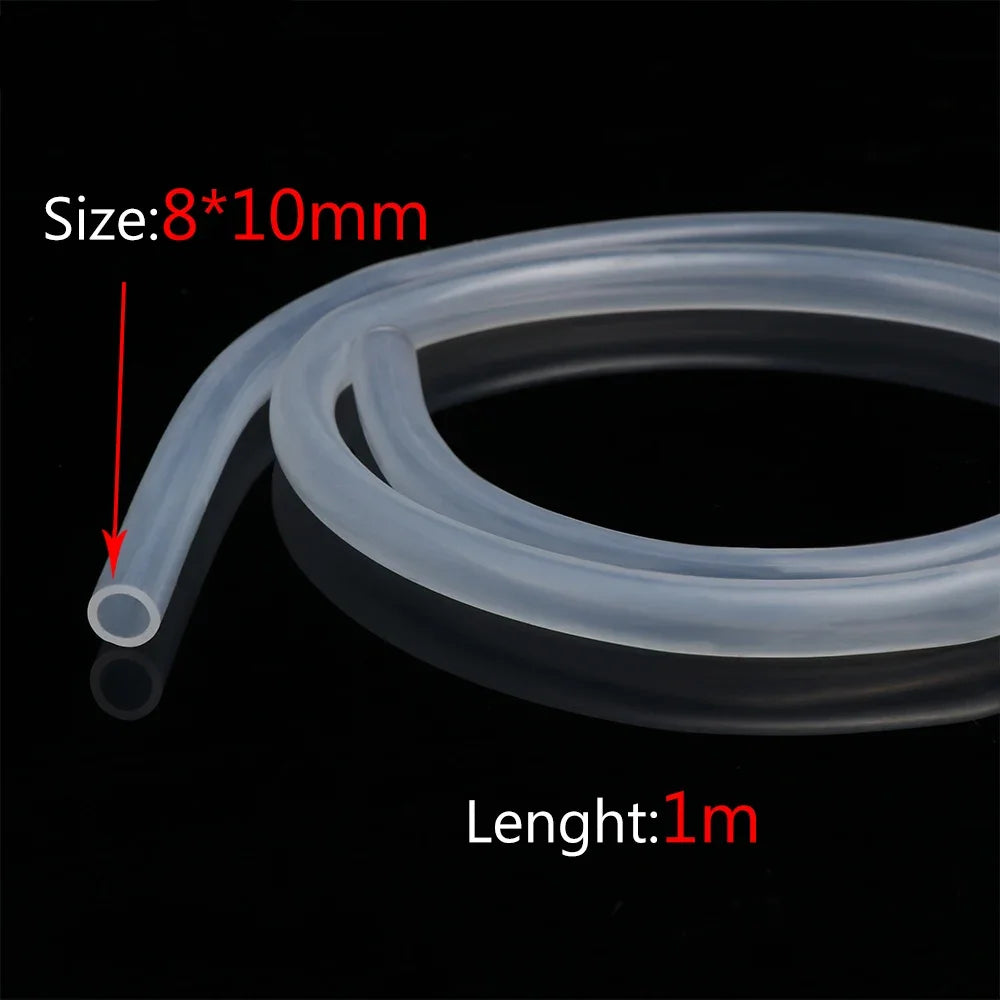 1M / 5M 10M Food Grade Clear Transparent Silicone Rubber Hose 4 5 6 7 8 9 10 11 12 14 16 mm Out Diameter Flexible Silicone Tube