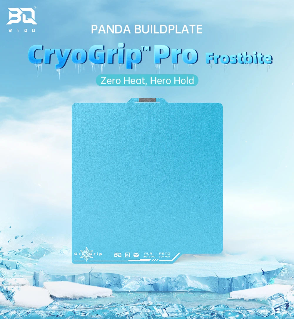 BIGTREETECH Panda Build Plate CryoGrip Pro Cool Plate For Bambu Lab P1P P1S A1 X1C X1E A1 MINI CryoGrip Sheet Spring Steel