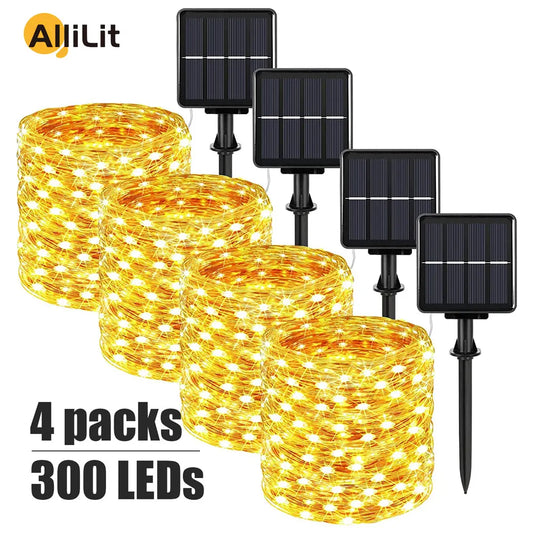 32m/22m/12m/7m Solar Led Light Outdoor Festoon Led Lamp Solar Garden Outdoor Fairy Garland String Christmas Decor 4/3/2/1pack