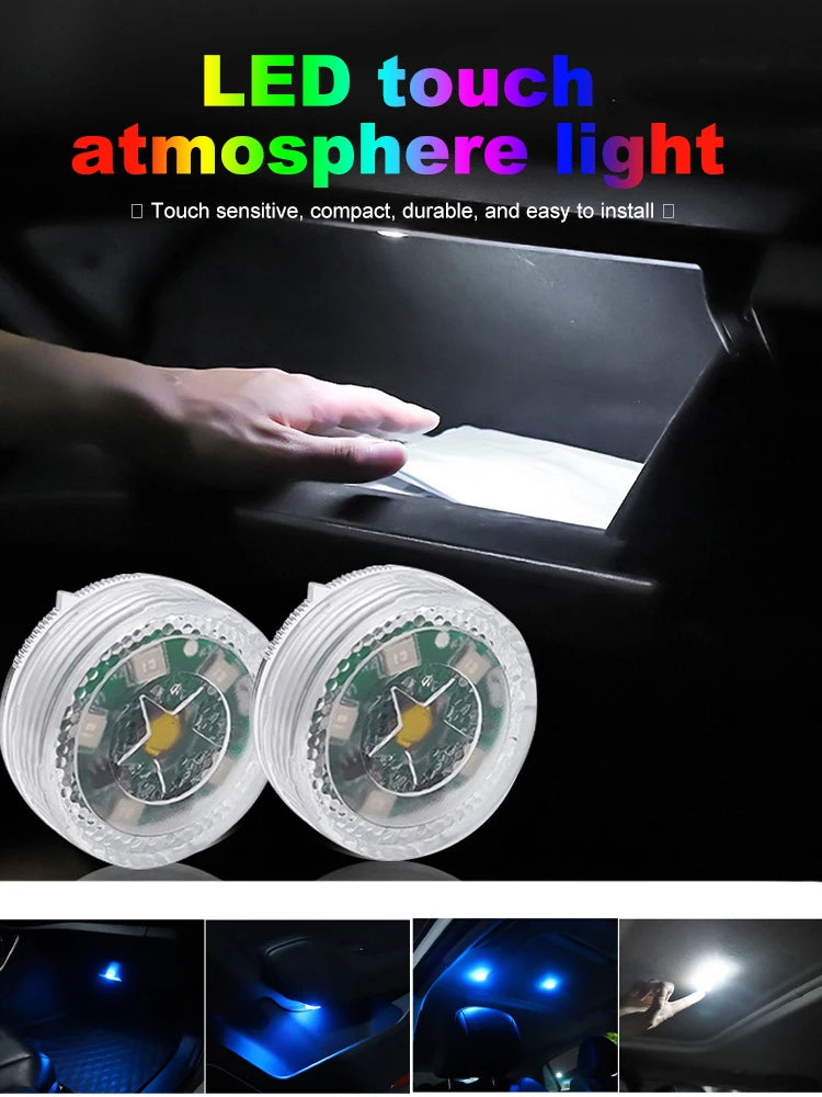 Car Interior Light Finger Touch Sensor Car Lighting Light 6 LED Roof Read Bulb Trunk Portable Lamp Reading Light Car Roof Bulb