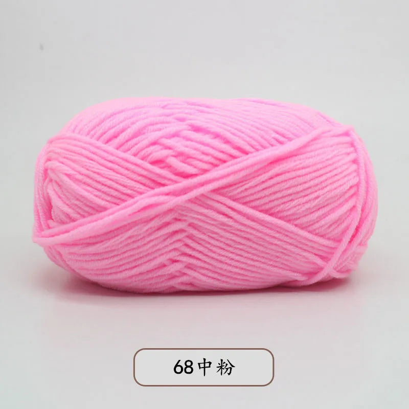 40-50g/Set 4ply Milk Cotton Knitting Yarn Needlework Dyed Lanas For Crochet Craft Sweater Hat Dolls At Low Price