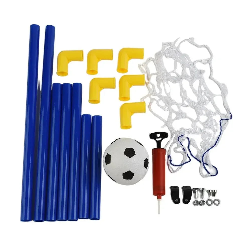 1PC Indoor Mini Folding Soccer Goal Net Plastic Football Post Frame Set Inflatable Kids Sport Toys For Indoor Outdoor Team Games