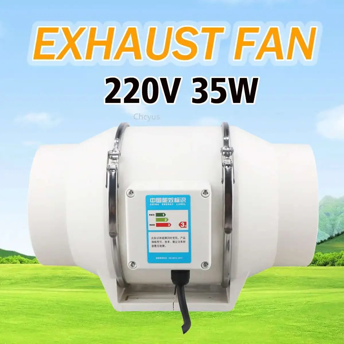 220V 4 Inch Low Noise Inline Duct Hydroponic Air Blower Fan Exhaust Fan for Home Bathroom Ventilation Grow Room