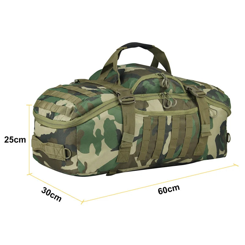 40L 60L 80L Sport Travel Bag Molle Tactical Backpack Gym Fitness Bag Large Duffle Bags for Camping Hunting Fishing