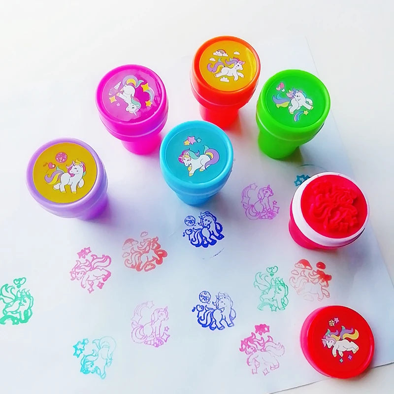 Assorted Stamps for Kids Self-Ink Teacher Stamps Party Favor Children Treasure Box Prize Classroom Easter Egg Stuffers Toys Gift