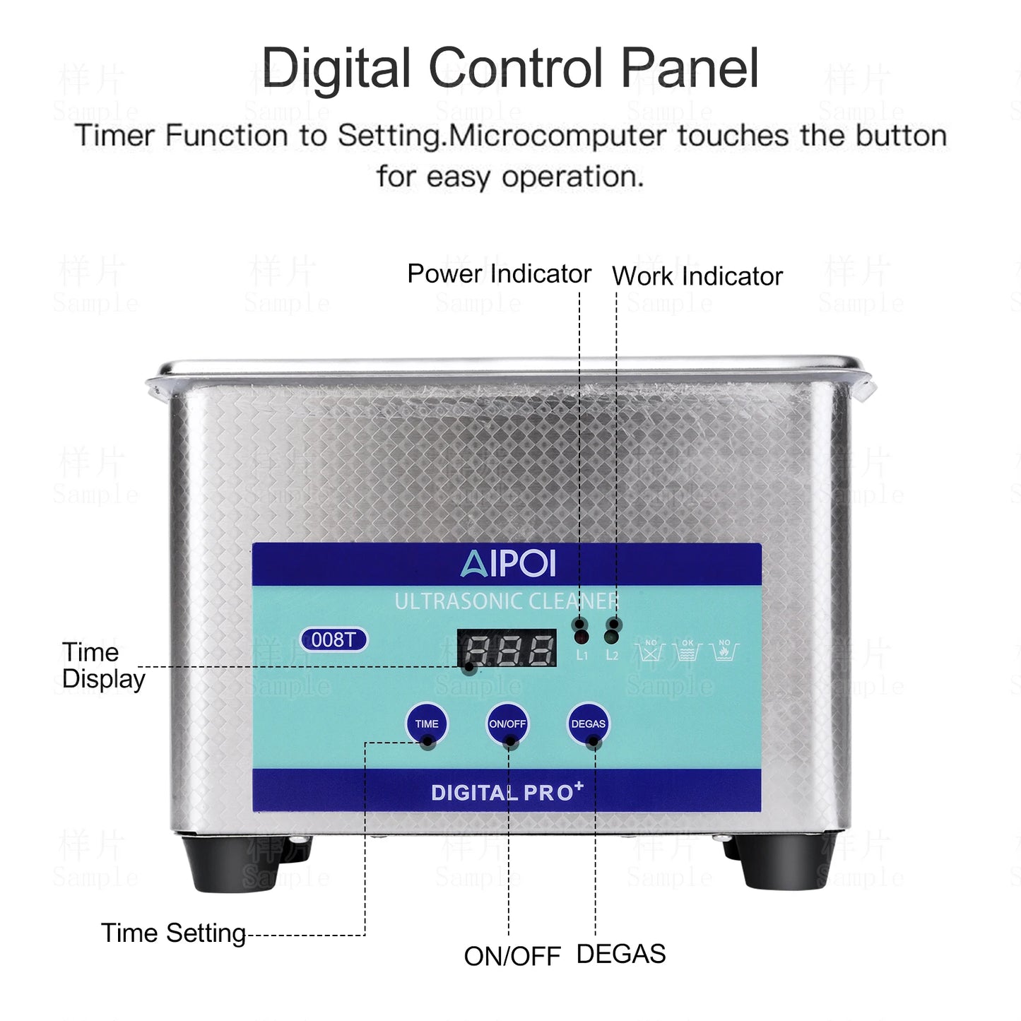 AIPOI Ultrasonic Cleaner 800ml, 40KHz, for Eyeglasses, Glasses, Sunglasses,Jewelry, Watches, Dentures Home Appliance