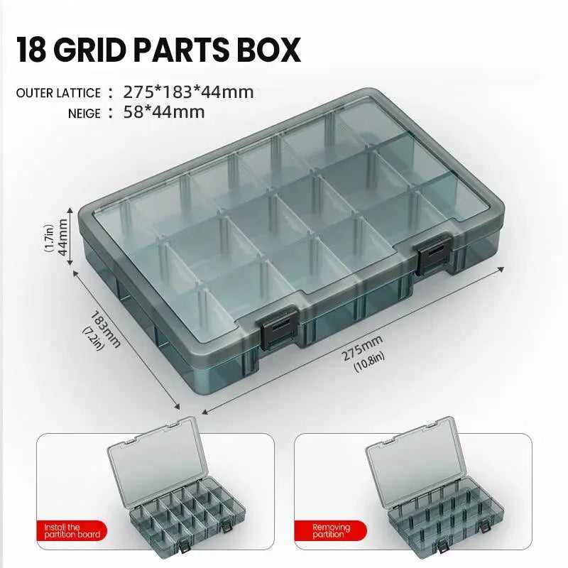 AIRAJ Multifunctional Plastic Tool Parts Box, Small Parts Classification Box, High Hardness And Non Deformable Manual Tool