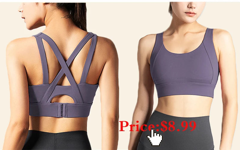 Aiithuug Yoga Bras Fitness Shirts Running Tops Sports Bras Gym Workout Crop Top Yoga Crop Tops Fitness Tank Top Running Bra