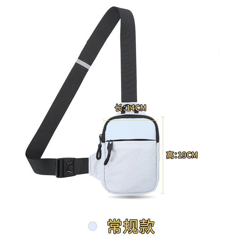 2024 New Sports Chest Bag Men's Ultra-small Mobile Phone Messenger Bag Waist Bag Multi-function Carry-on Bag