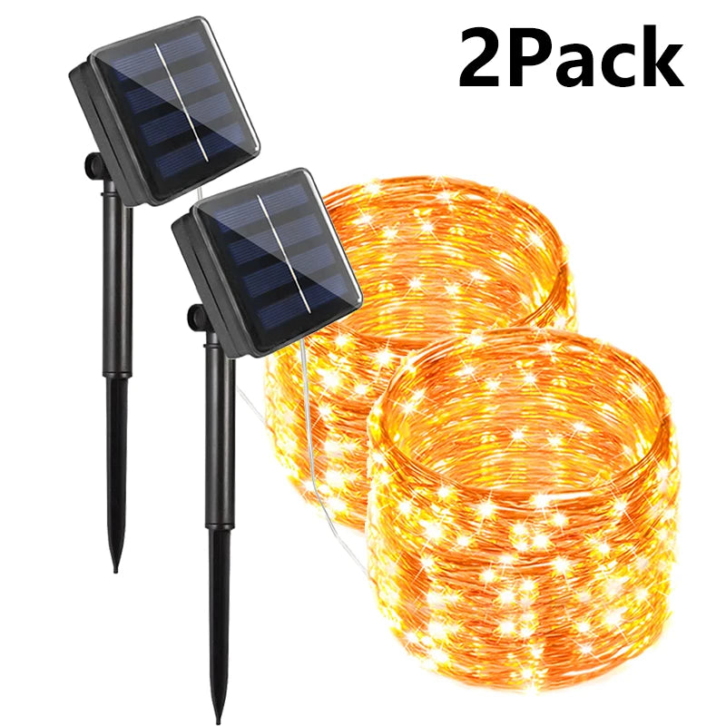 7M/12M/22/32M Solar Led Fairy Light Outdoor Festoon Led Waterproof Garland String Lights Christmas Party Garden Solar Lamp Decor