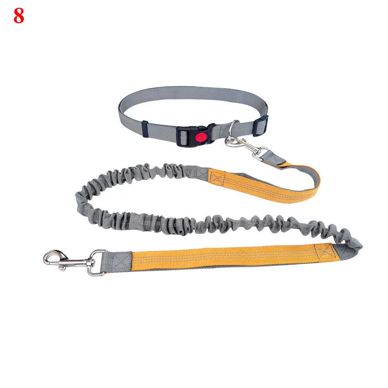 Adjustable Hand Free Dog Leash for Dog Pet Walking Running Jogging Dog leashes Waist Belt Chest Strap Traction Rope pet collars